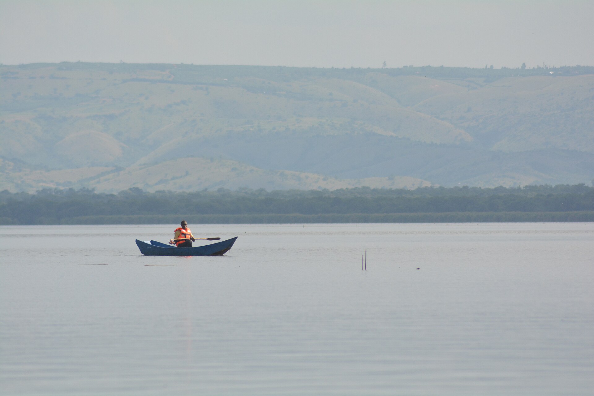 A Sailor Rowing on Lake Mburo